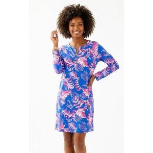 STELLA PARKER Women's Midi Dress XL Polyester Spandex Floral Tropical